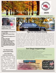 Wentworth Automotive September 2025 Newsletter